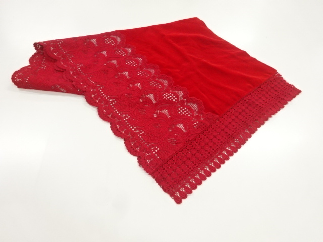 ビロードレース花模様ショール